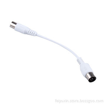 IEC Male to IEC Female 1.5C-2V Coaxial Cable with Length of 100mm, Molding Type